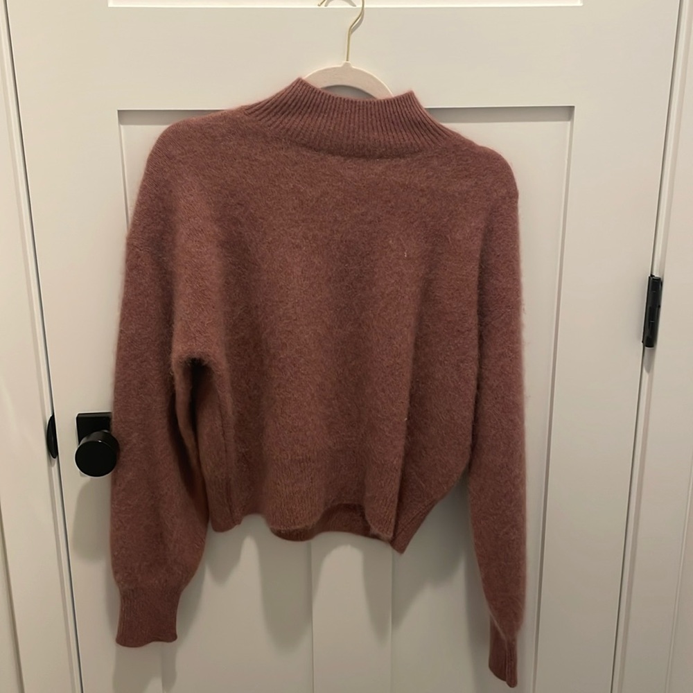 Aritzia Babaton Wright turtleneck sweater in red willow XS